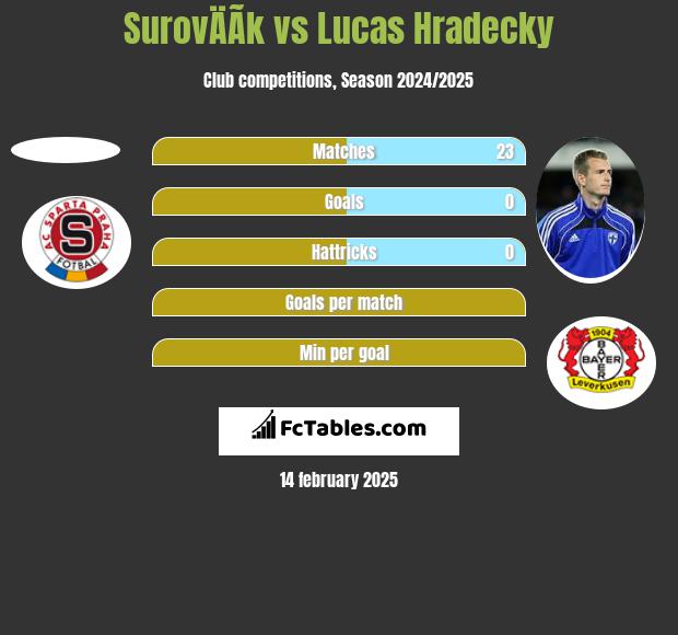 SurovÄÃ­k vs Lucas Hradecky h2h player stats