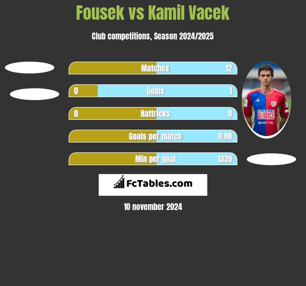 Fousek vs Kamil Vacek h2h player stats