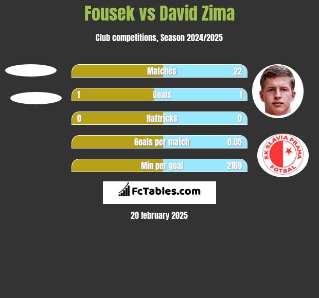 Fousek vs David Zima h2h player stats