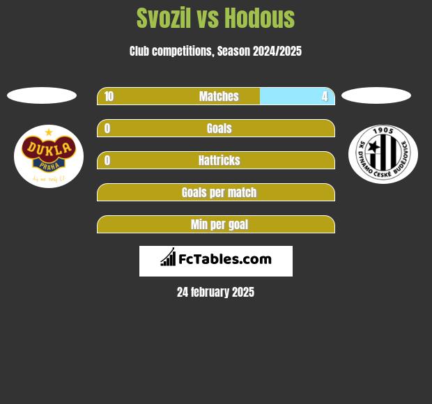 Svozil vs Hodous h2h player stats