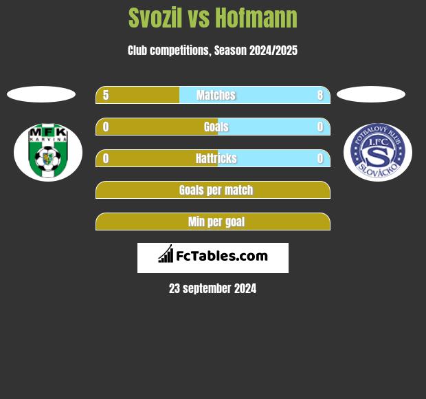 Svozil vs Hofmann h2h player stats