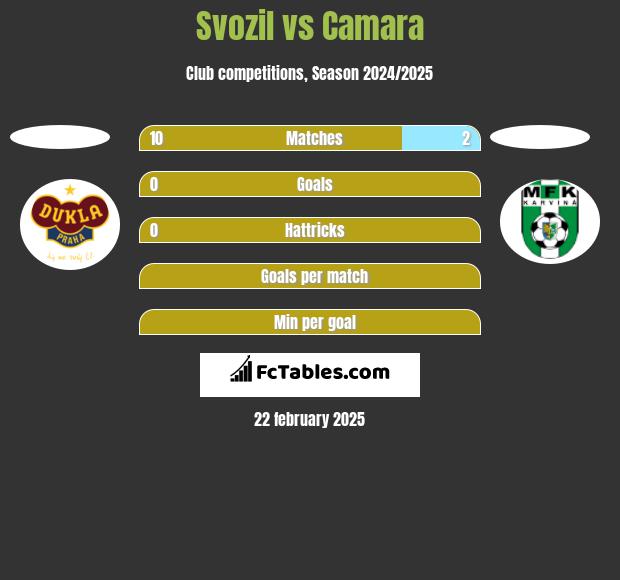 Svozil vs Camara h2h player stats