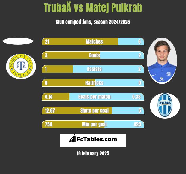 TrubaÄ vs Matej Pulkrab h2h player stats