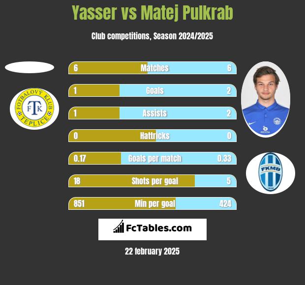 Yasser vs Matej Pulkrab h2h player stats