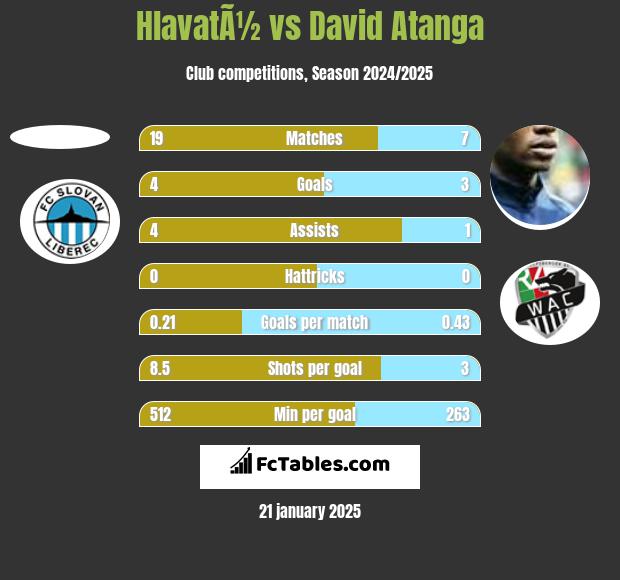 HlavatÃ½ vs David Atanga h2h player stats