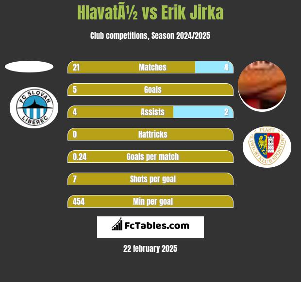 HlavatÃ½ vs Erik Jirka h2h player stats