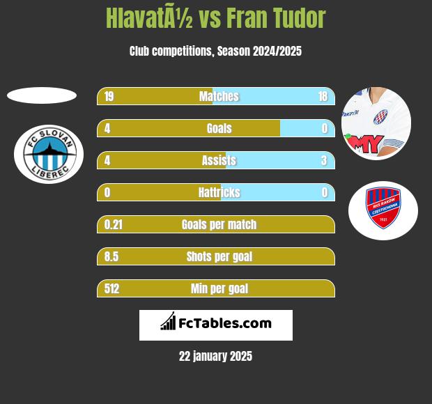 HlavatÃ½ vs Fran Tudor h2h player stats