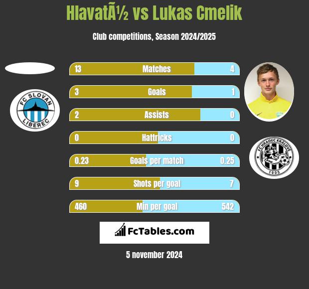 HlavatÃ½ vs Lukas Cmelik h2h player stats