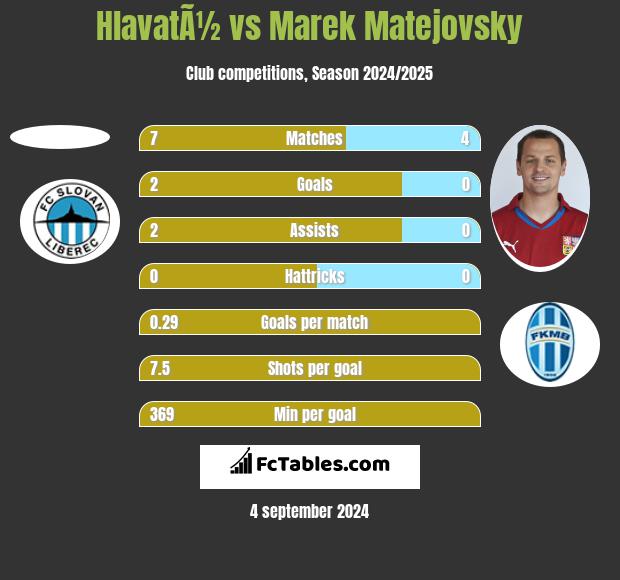 HlavatÃ½ vs Marek Matejovsky h2h player stats