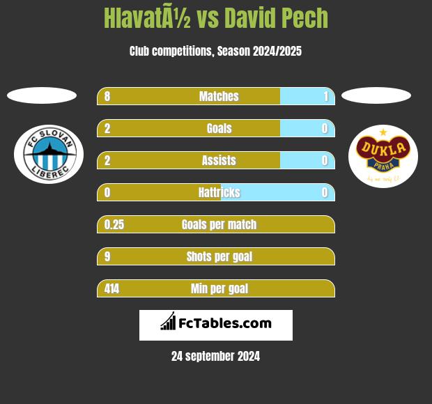 HlavatÃ½ vs David Pech h2h player stats