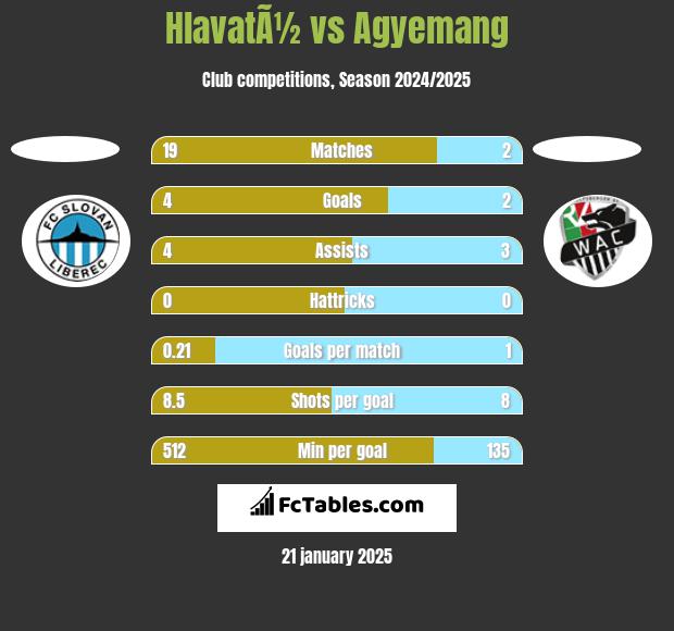 HlavatÃ½ vs Agyemang h2h player stats