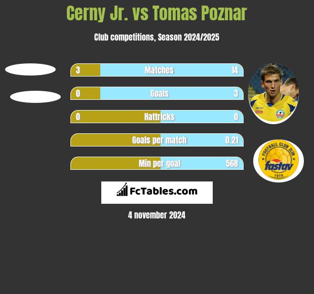 Cerny Jr. vs Tomas Poznar h2h player stats