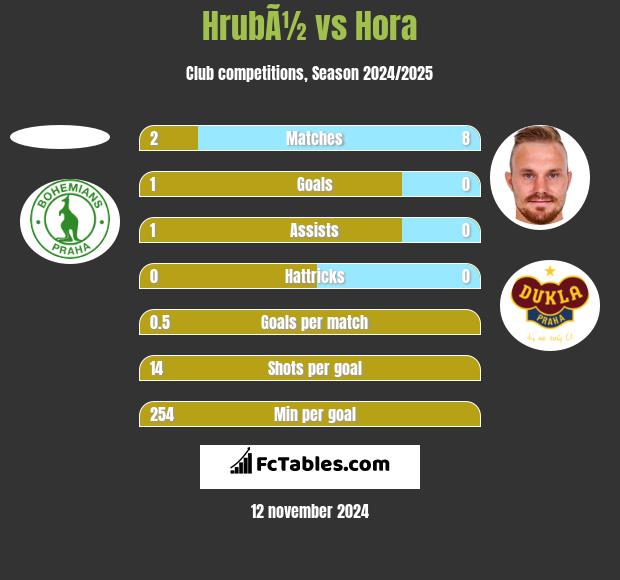 HrubÃ½ vs Hora h2h player stats