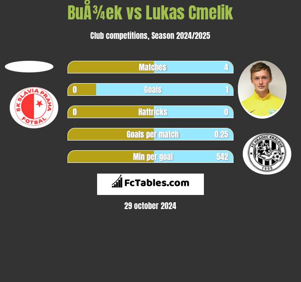 BuÅ¾ek vs Lukas Cmelik h2h player stats