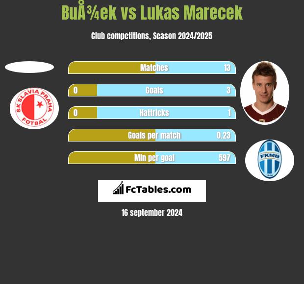 BuÅ¾ek vs Lukas Marecek h2h player stats