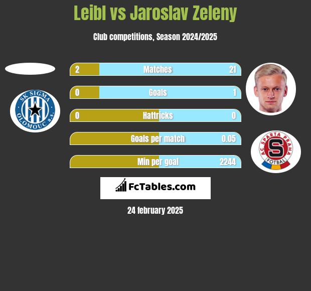 Leibl vs Jaroslav Zeleny h2h player stats