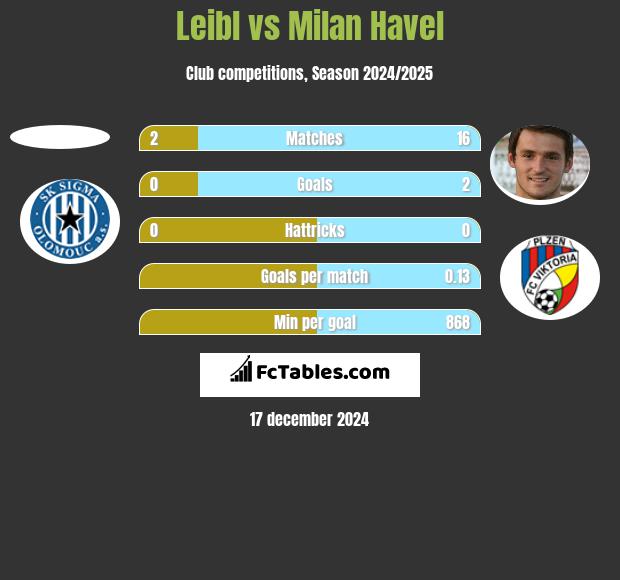 Leibl vs Milan Havel h2h player stats