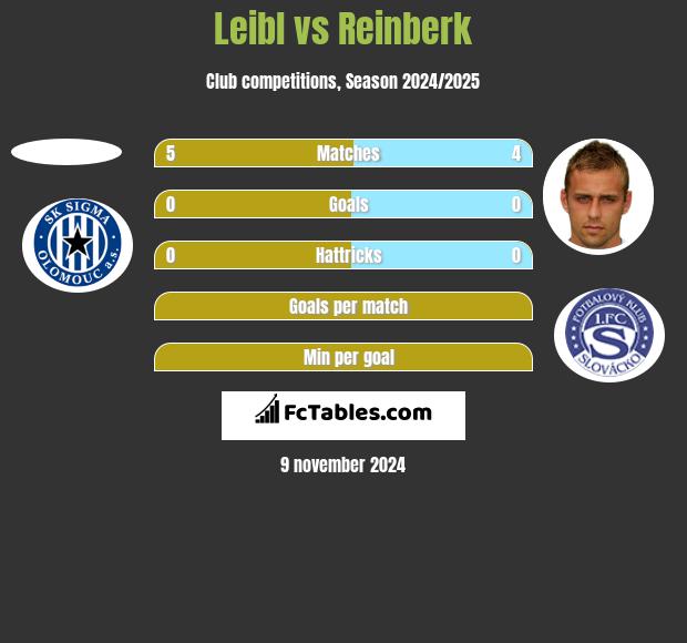 Leibl vs Reinberk h2h player stats