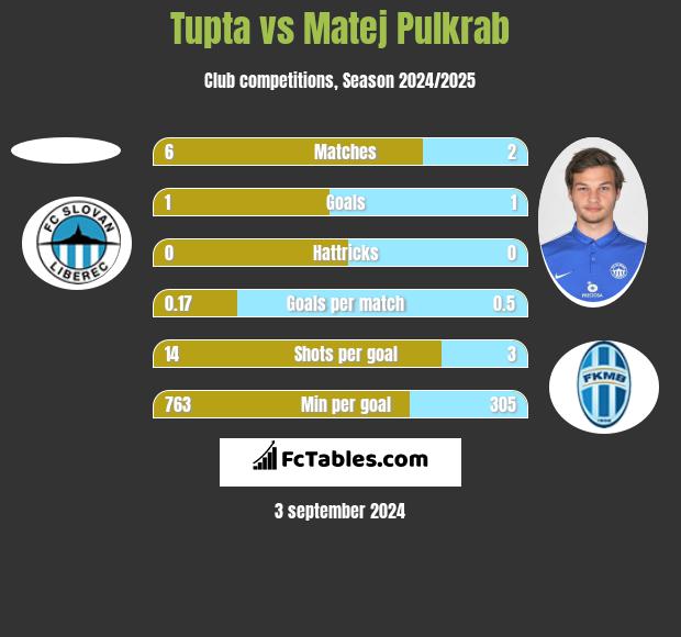 Tupta vs Matej Pulkrab h2h player stats