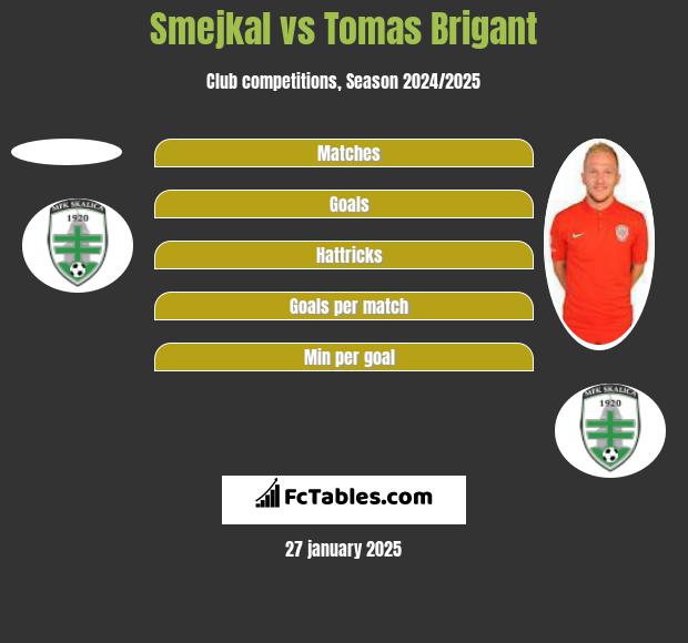 Smejkal vs Tomas Brigant h2h player stats