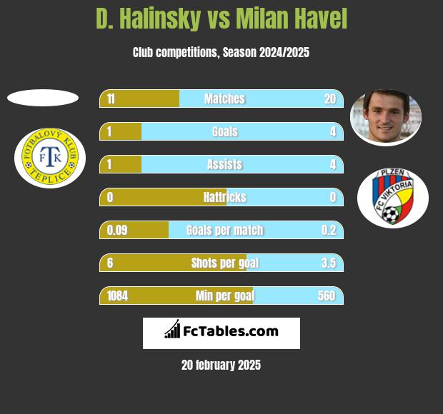 D. Halinsky vs Milan Havel h2h player stats