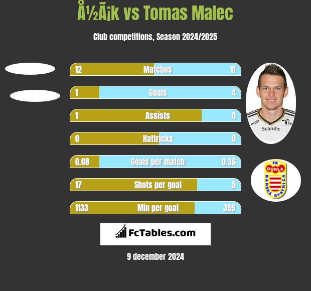 Å½Ã¡k vs Tomas Malec h2h player stats