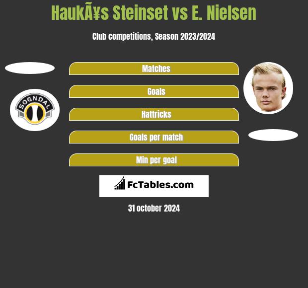 HaukÃ¥s Steinset vs E. Nielsen h2h player stats