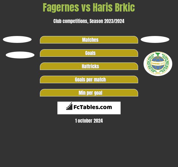 Fagernes vs Haris Brkic h2h player stats