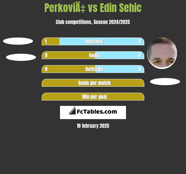 PerkoviÄ‡ vs Edin Sehic h2h player stats