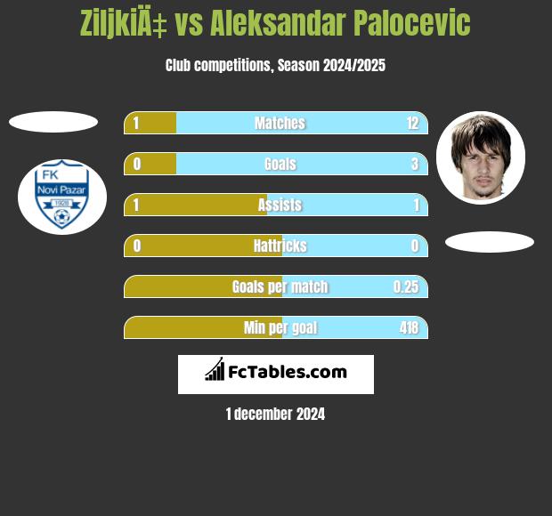 ZiljkiÄ‡ vs Aleksandar Palocevic h2h player stats