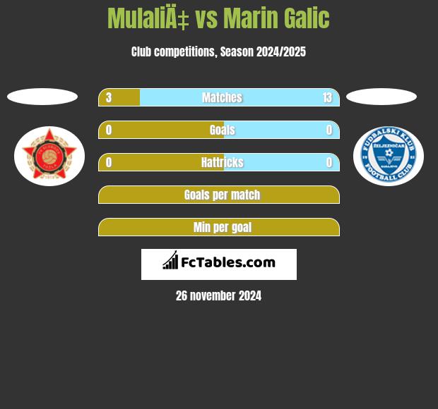 MulaliÄ‡ vs Marin Galic h2h player stats