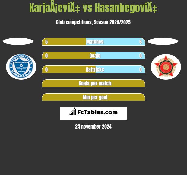 KarjaÅ¡eviÄ‡ vs HasanbegoviÄ‡ h2h player stats