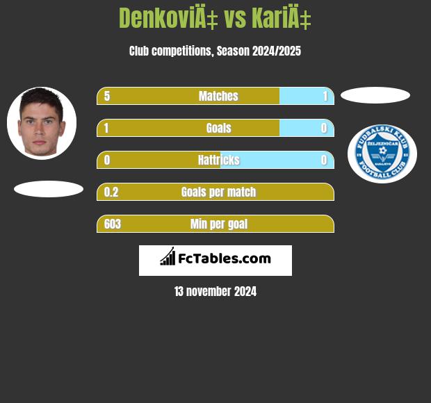 DenkoviÄ‡ vs KariÄ‡ h2h player stats