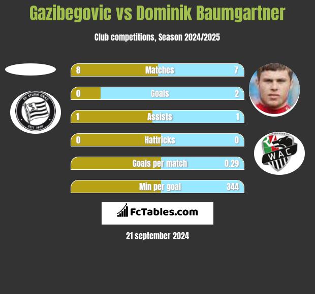 Gazibegovic vs Dominik Baumgartner h2h player stats