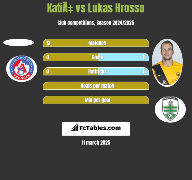 KatiÄ‡ vs Lukas Hrosso h2h player stats