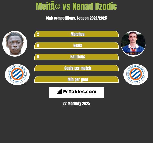 MeitÃ© vs Nenad Dzodic h2h player stats