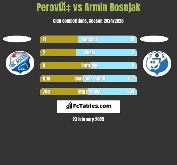 PeroviÄ‡ vs Armin Bosnjak h2h player stats