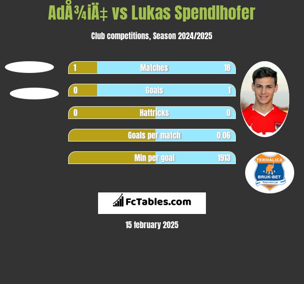 AdÅ¾iÄ‡ vs Lukas Spendlhofer h2h player stats