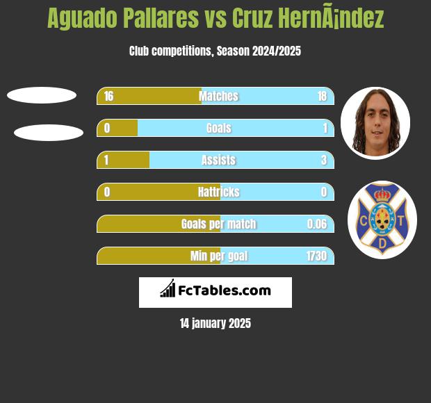 Aguado Pallares vs Cruz HernÃ¡ndez h2h player stats