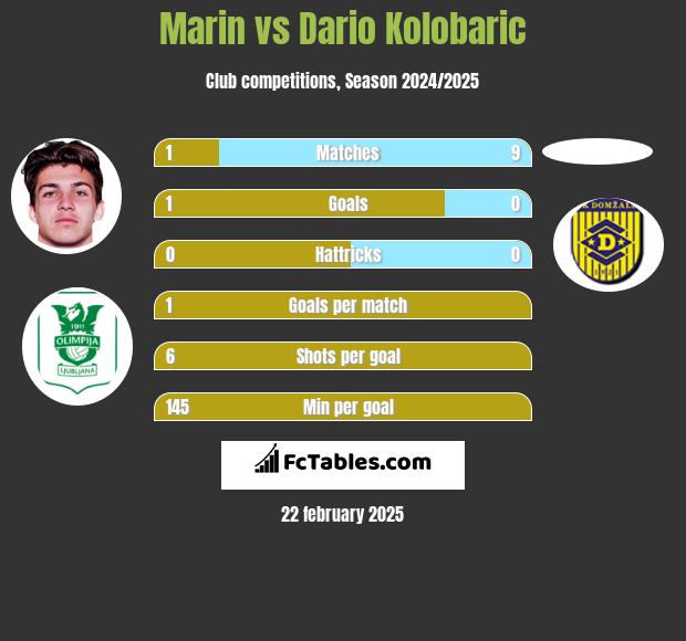 Marin vs Dario Kolobaric h2h player stats