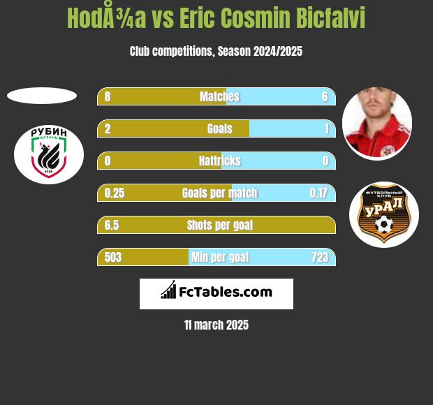 HodÅ¾a vs Eric Cosmin Bicfalvi h2h player stats