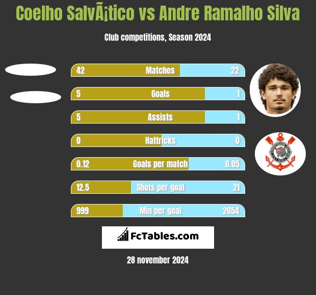 Coelho SalvÃ¡tico vs Andre Silva h2h player stats