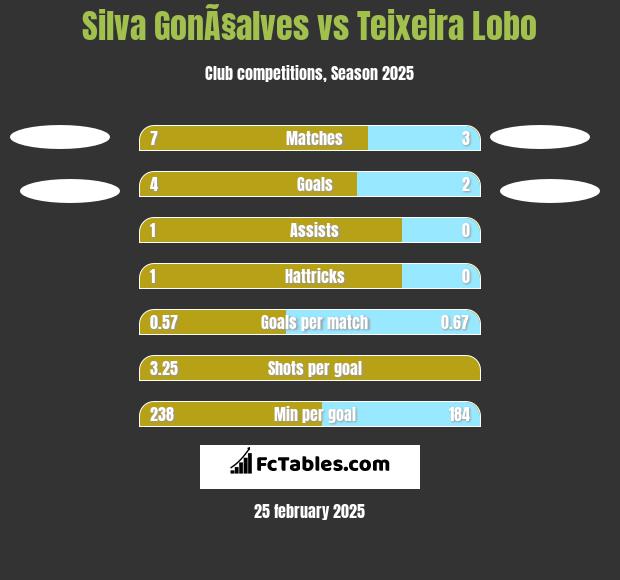 Silva GonÃ§alves vs Teixeira Lobo h2h player stats