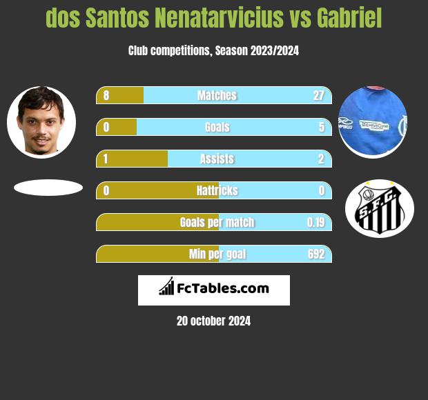 dos Santos Nenatarvicius vs Gabriel h2h player stats