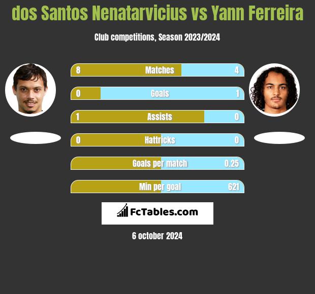 dos Santos Nenatarvicius vs Yann Ferreira h2h player stats