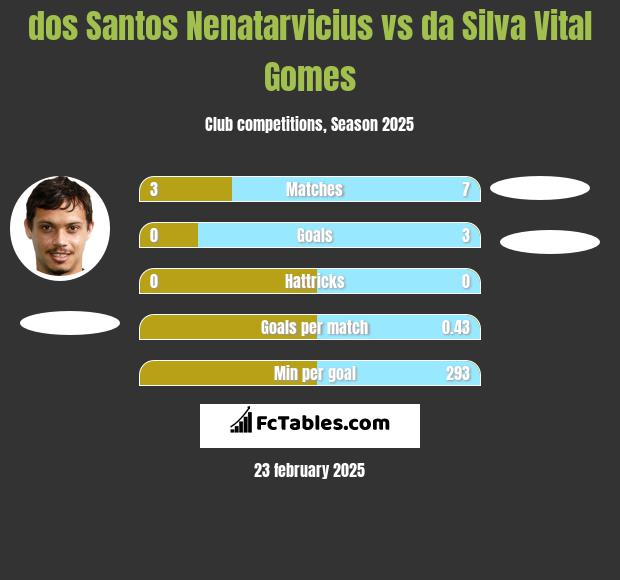 dos Santos Nenatarvicius vs da Silva Vital Gomes h2h player stats