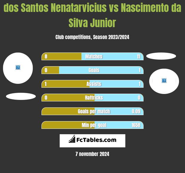 dos Santos Nenatarvicius vs Nascimento da Silva Junior h2h player stats