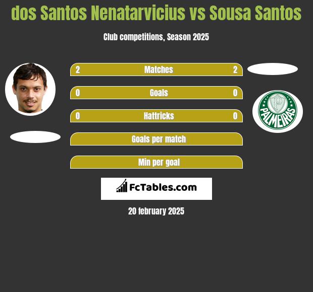 dos Santos Nenatarvicius vs Sousa Santos h2h player stats