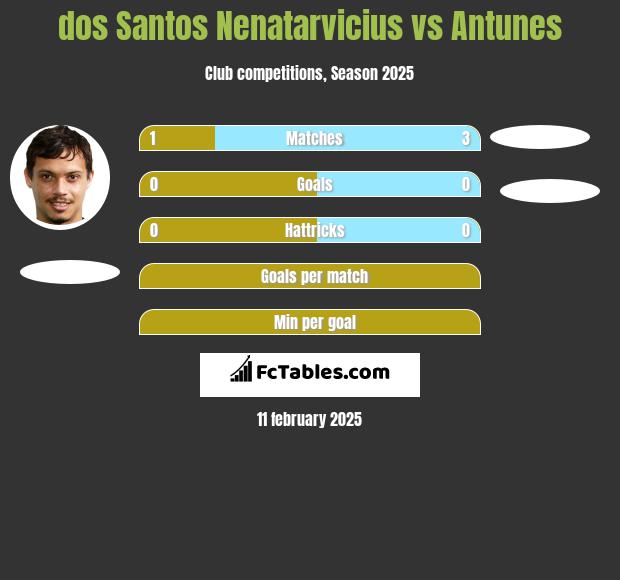 dos Santos Nenatarvicius vs Antunes h2h player stats