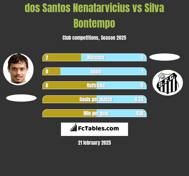 dos Santos Nenatarvicius vs Silva Bontempo h2h player stats